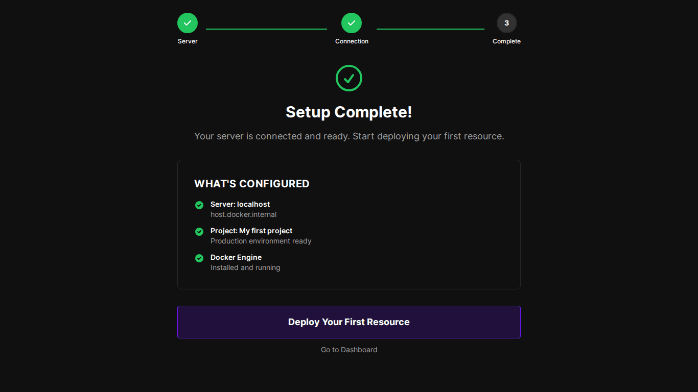 Hướng Dẫn Cài Coolify Trên VPS Ubuntu Từ A-Z 5 cf setup 04 project