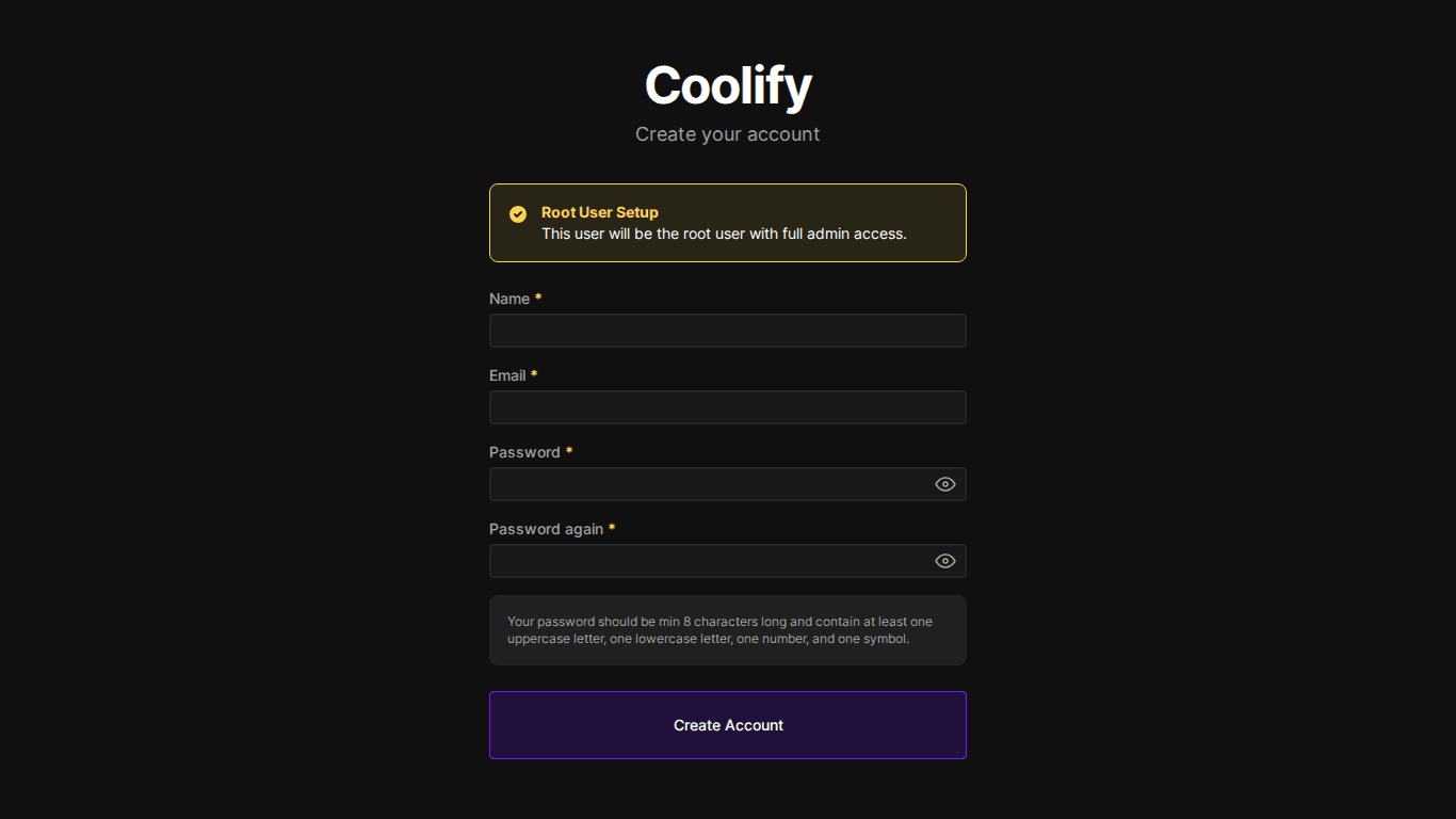 Hướng Dẫn Cài Coolify Trên VPS Ubuntu Từ A-Z 2 coolify 01 register